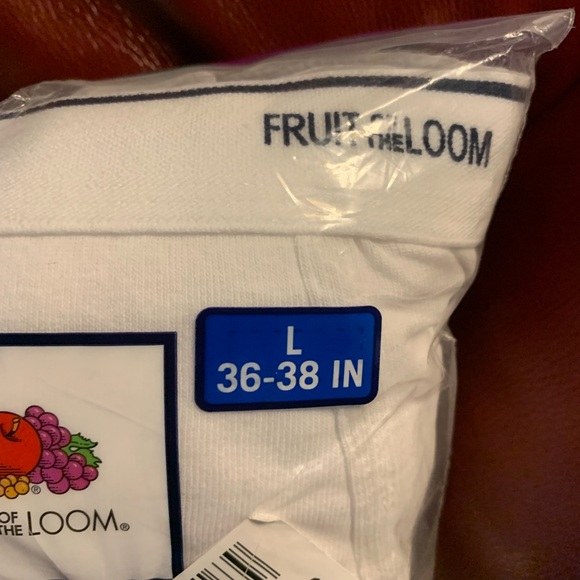 New! FRUIT OF THE LOOM Men’s Briefs 7 Pk White Large 36-38 Underwear - Picture 5 of 6